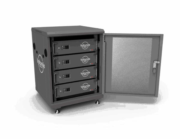 19 inch Serverschrank mit Gittertür 14HE + integrierter Voltsmile RPC 300A Sammelschiene + Anschlusskabel – Bild 3