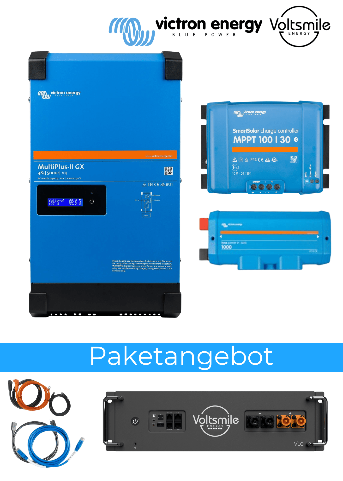 Victron Inselanlage Komplett 48V / 5kVA