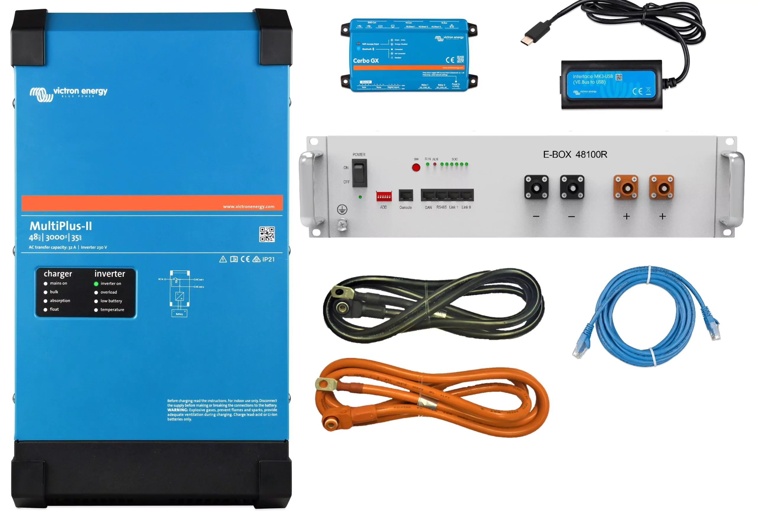 Erweiterung für Balkonkraftwerk mit Speicher - Paket 2 mit 3kVA Wechselrichter 5,1kWh Speicher