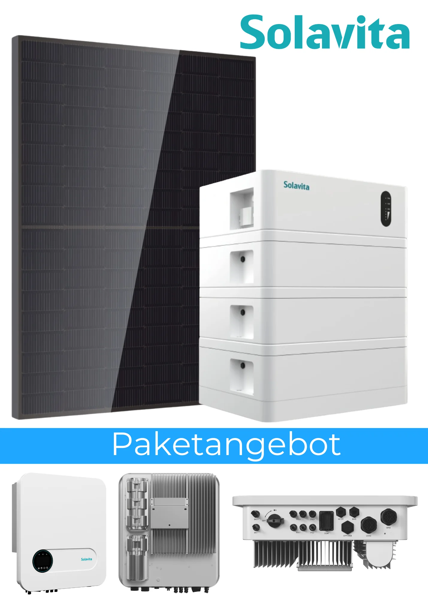 Solavita Komplettpaket Hochvolt Solaranlage