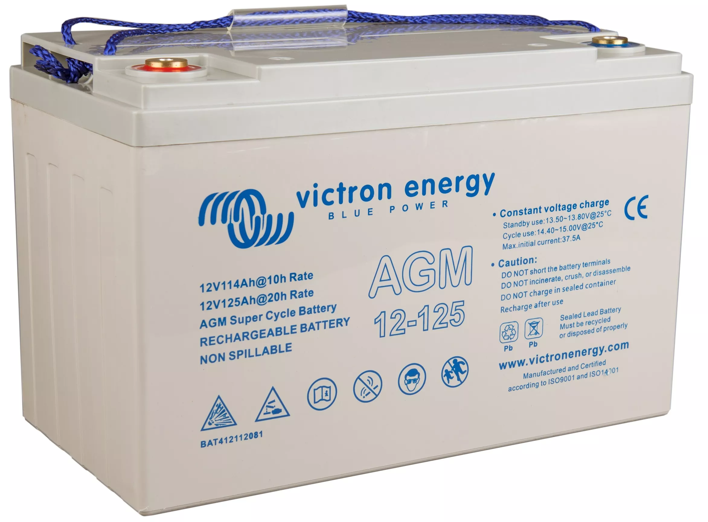 Victron Energy 12V/125Ah AGM Super Cycle Batt. (M8) BAT412112081