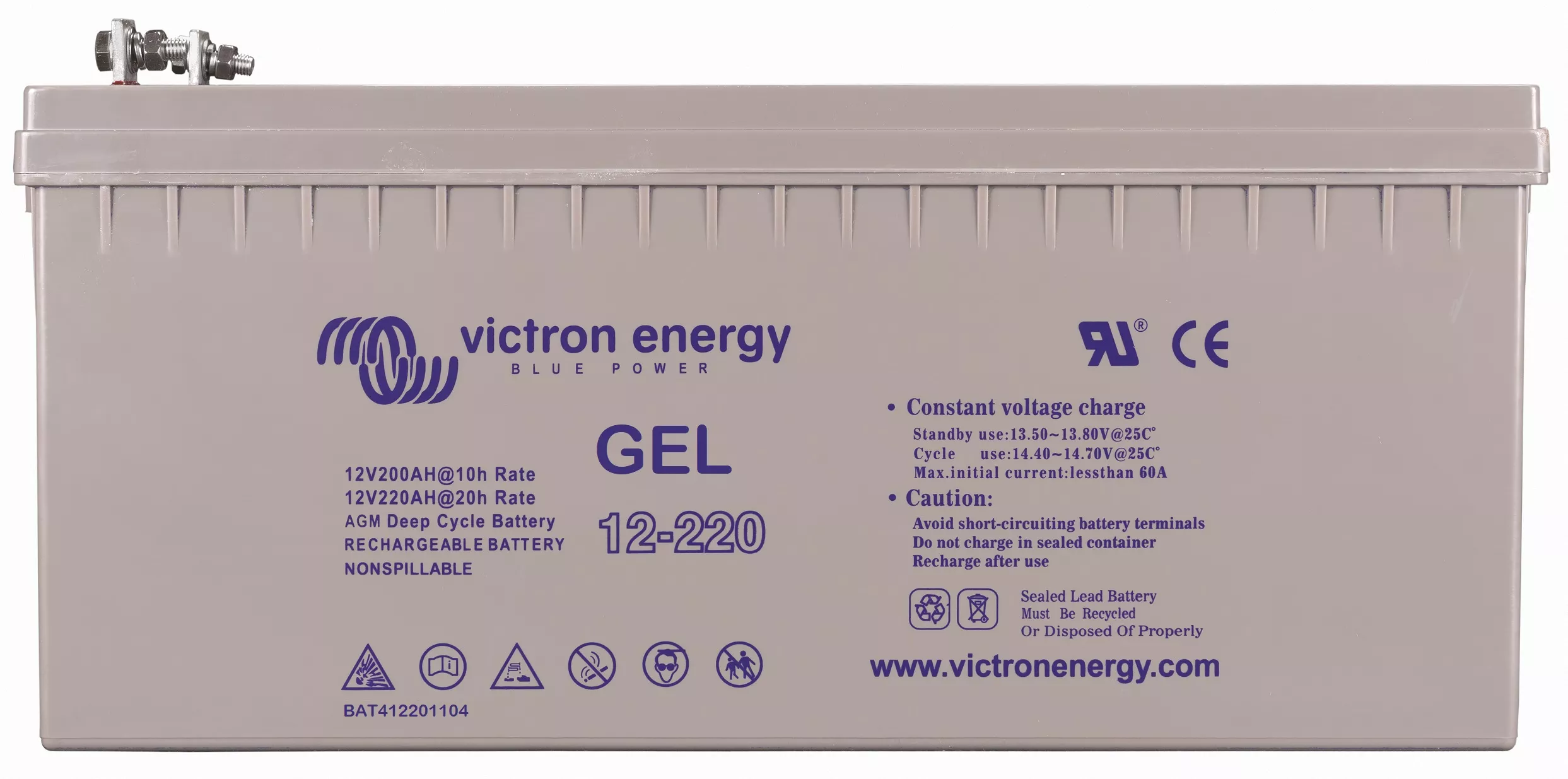 Victron Energy 12V/220Ah Gel Deep Cycle Batt. BAT412201104