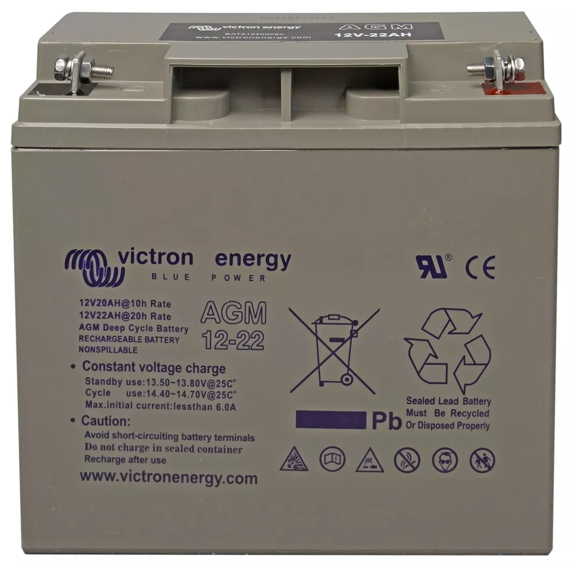 Victron Energy 12V 22Ah AGM Deep Cycle Battery BAT212200084