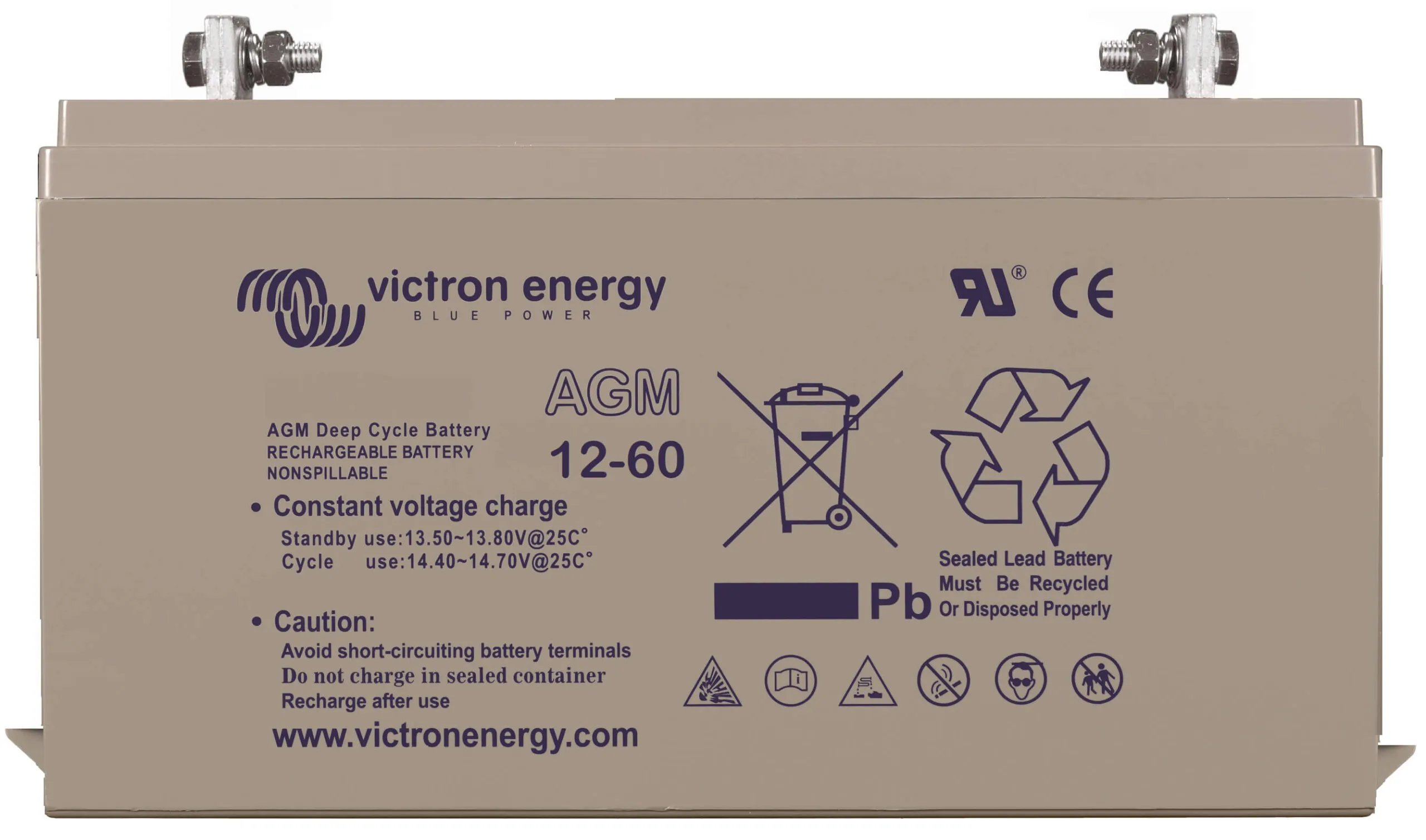 Victron Energy 12V/60Ah AGM Deep Cycle Batt. BAT412550084