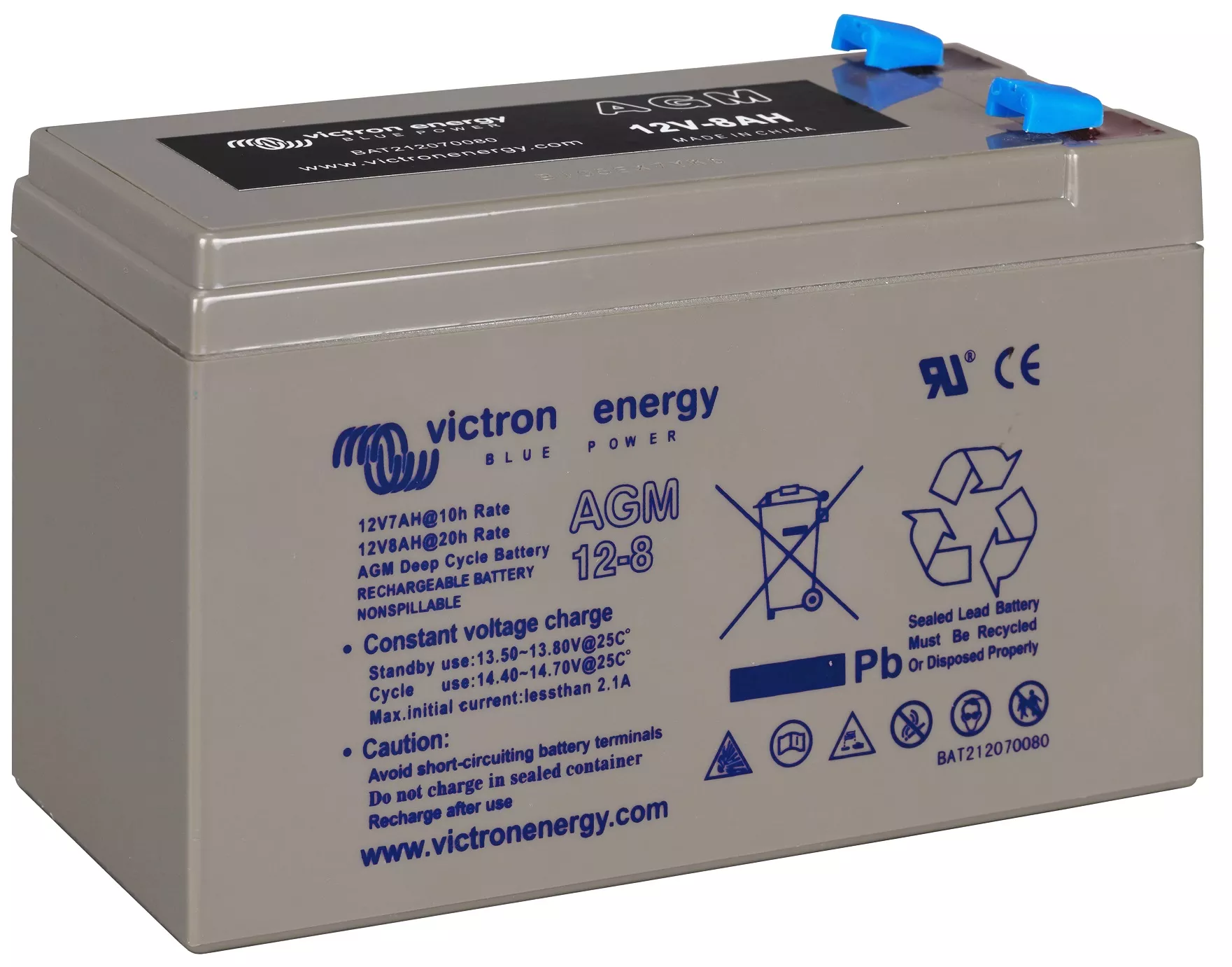 Victron Energy 12V 8Ah AGM Deep Cycle Batt. BAT212070084