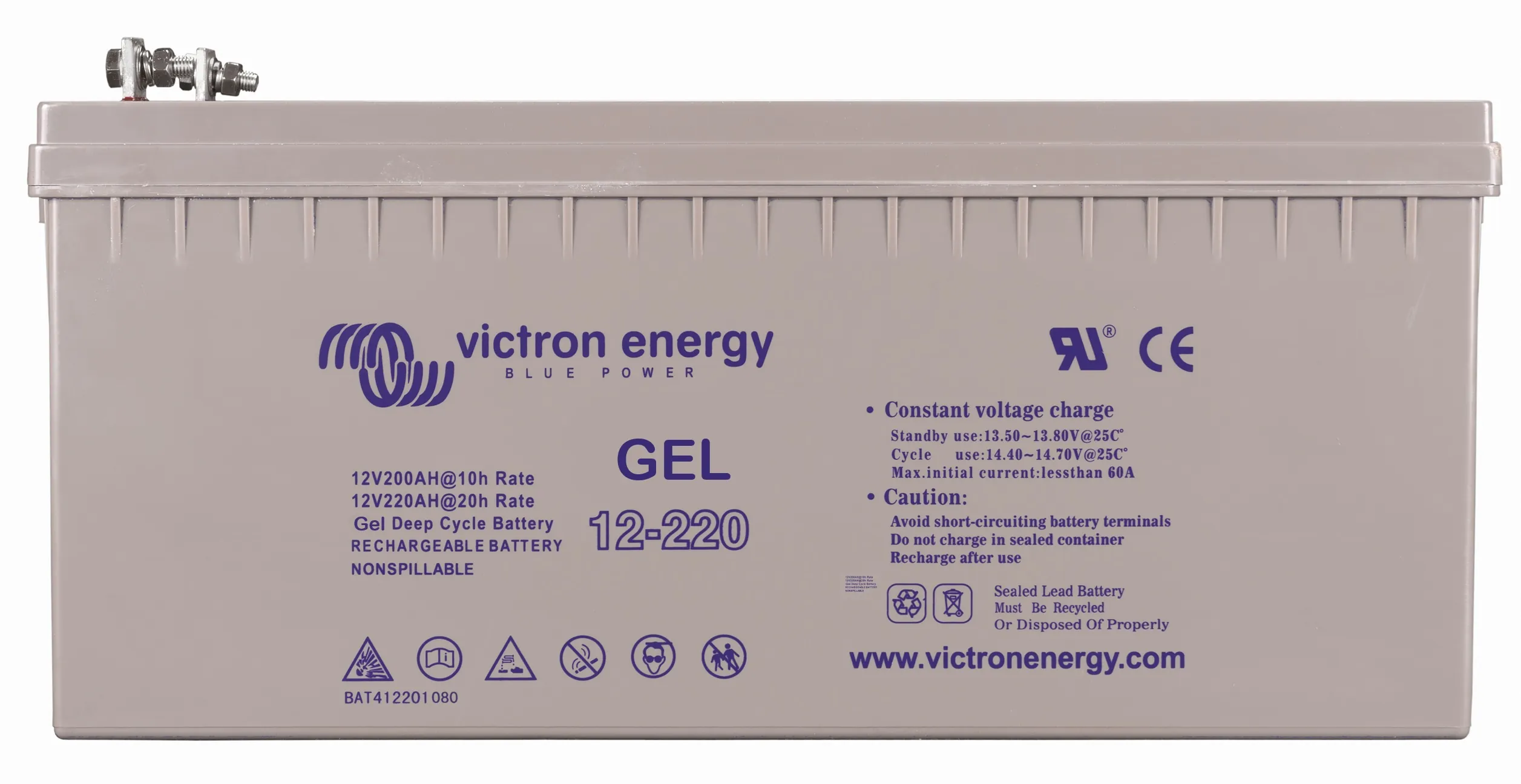 Victron Energy 12V/220Ah Gel Deep Cycle Batt. BAT412201104