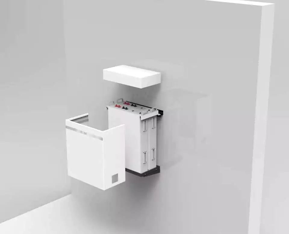 Wandhalterung R-Box für 2x Lithium Akku 51,2V 100Ah 5kWh E-Box 48100R